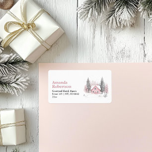 Etiqueta de endereço de Natal para algodão de inve