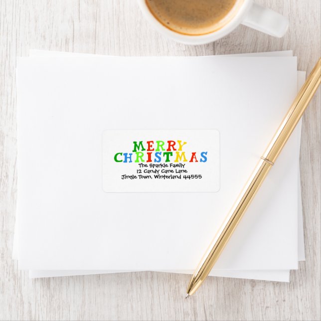 Etiqueta de Endereço de Natal para Crianças (Insitu)