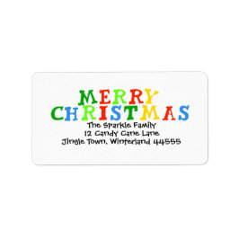 Etiqueta de Endereço de Natal para Crianças