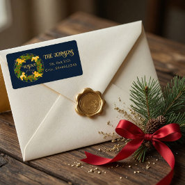 Etiqueta de Endereço de Natal Personalizada com Pã