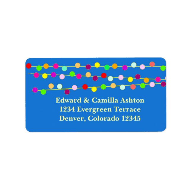 Etiqueta de Endereço de Natal Personalizável de Ca (Frente)