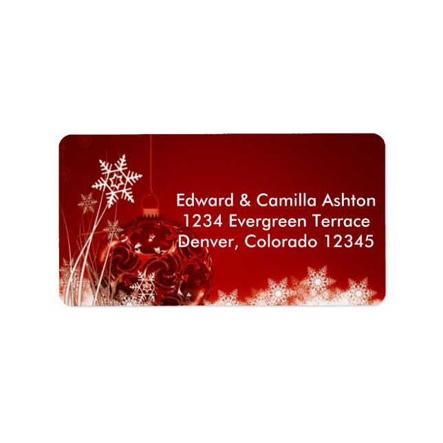 Etiqueta de Endereço de Natal Personalizável para  (Frente)