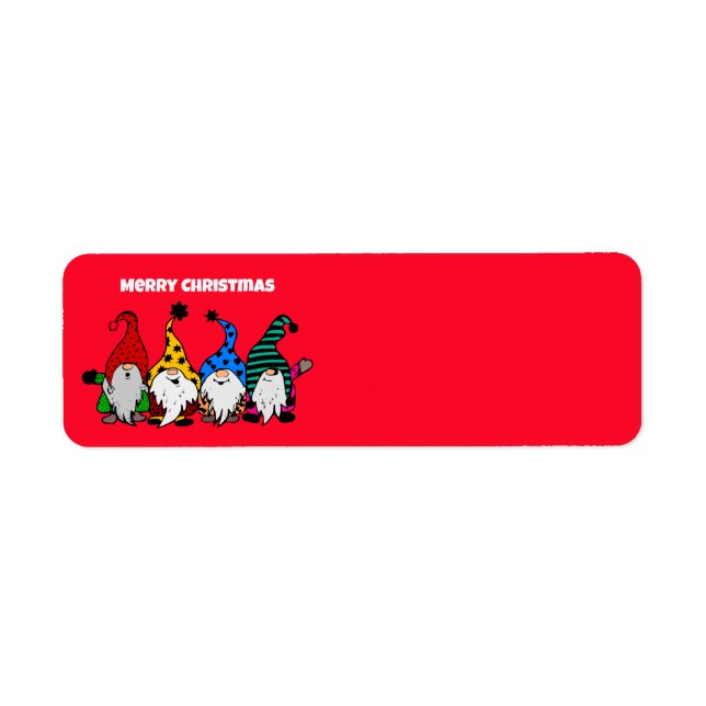Etiqueta de endereço de Nomes de Natal Merry (Frente)