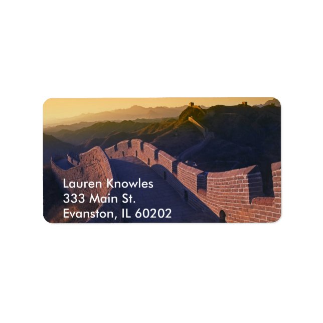 etiqueta de endereço de parede chinesa (Frente)