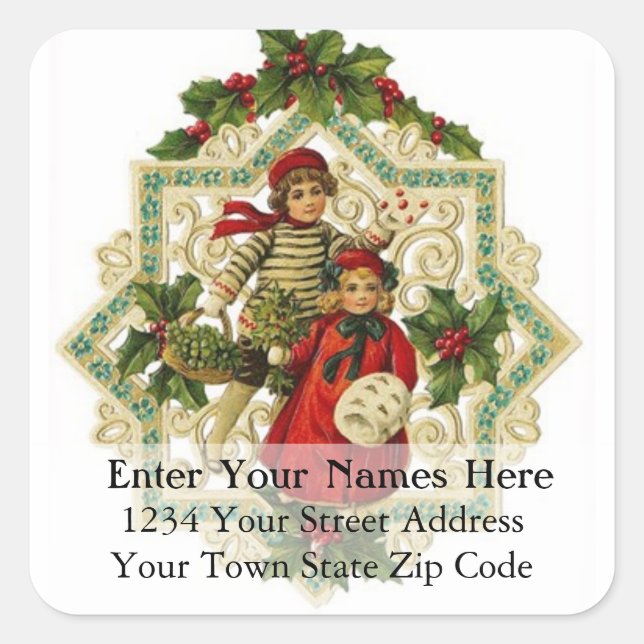 Etiqueta de Endereço de Pedido do Floco de Neve Na (Frente)