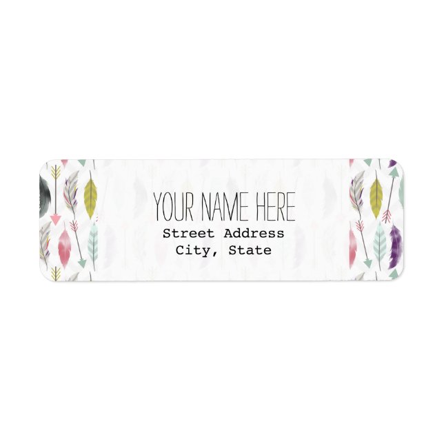 Etiqueta de Endereço de Penas e Setas (Frente)