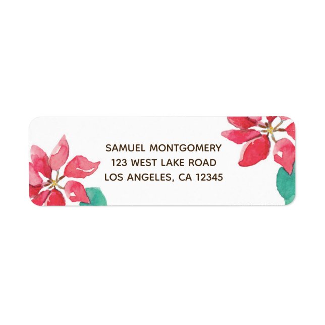 Etiqueta de Endereço de Regresso de Feriado de Poi (Frente)