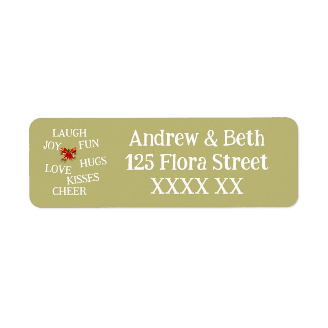 Etiqueta de Endereço de Regresso de Natal (Frente)