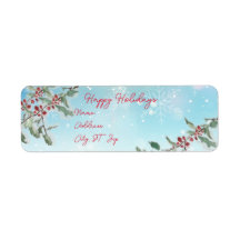 Etiqueta de Endereço de Regresso de Natal para Fer