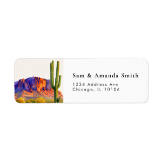 Etiqueta de Endereço de Remessa de Cacto Saguaro D
