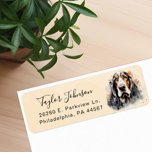 Etiqueta de Endereço de Remetente Basset Hound