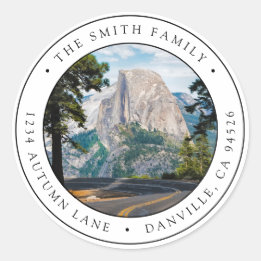 Etiqueta de Endereço de Remetente de Foto Redonda