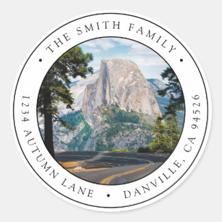 Etiqueta de Endereço de Remetente de Foto Redonda