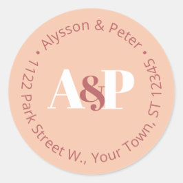 Etiqueta de Endereço de Remetente Minimalista em B