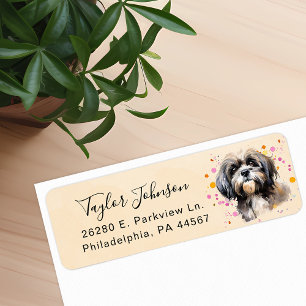 Etiqueta de Endereço de Remetente Shih Tzu