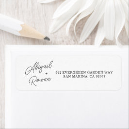 Etiqueta de Endereço de Resposta de Casamento com 