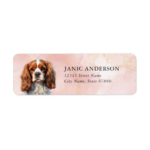 Etiqueta de Endereço de Retorno Cavalier King Char
