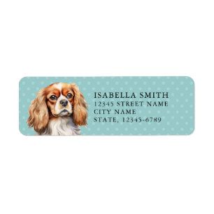Etiqueta de Endereço de Retorno Cavalier King Char