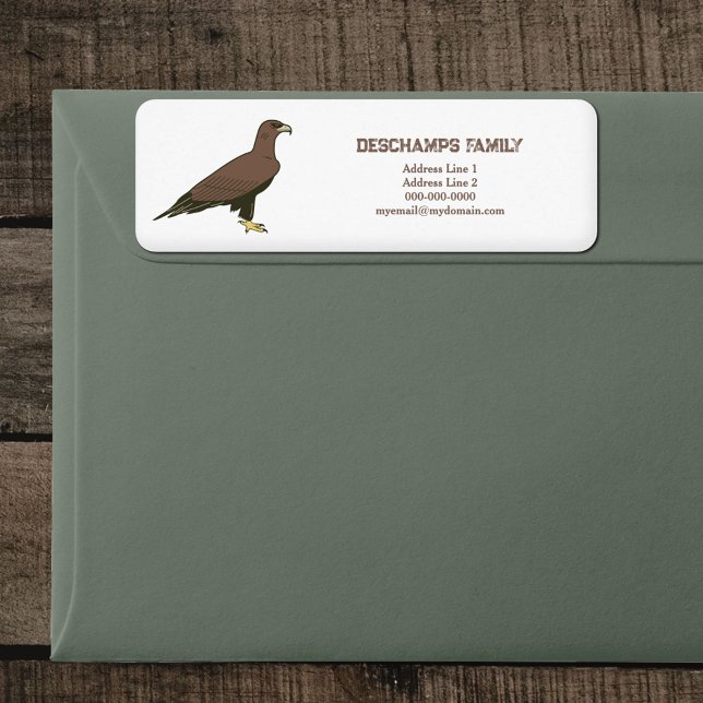 Etiqueta de Endereço de Retorno da Águia do ouro (Golden Eagle Return Address Label)