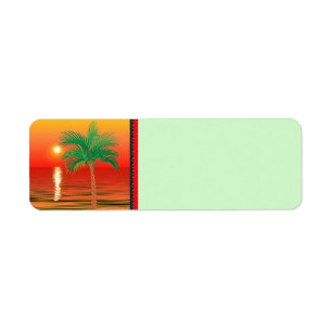 Etiqueta de Endereço de Retorno da Árvore Palm