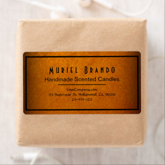 Etiqueta de Endereço de Retorno da Elegante Dourad