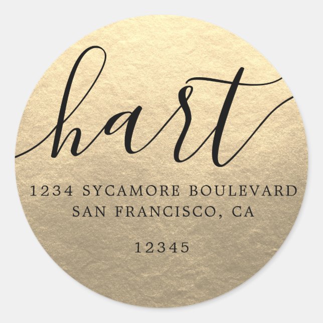 Etiqueta de Endereço de Retorno da Família Dourada (Frente)