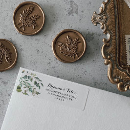 Etiqueta de Endereço de Retorno da Folhagem Eucaly