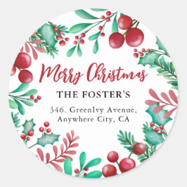 Etiqueta de Endereço de Retorno da Frota de Natal