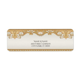 Etiqueta de Endereço de Retorno das Pérolas Branca