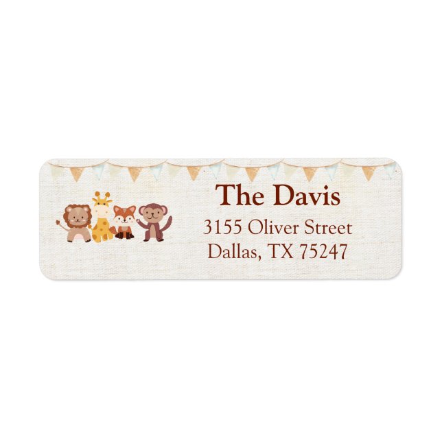 Etiqueta de Endereço de Retorno de Animais Selvage (Frente)