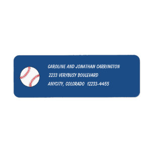 Etiqueta de Endereço de Retorno de Baseball Patri