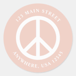 etiqueta de endereço de retorno de boho cor-de-ros