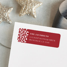 Etiqueta de Endereço de Retorno de Borda Holly