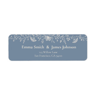 Etiqueta de Endereço de Retorno de Casamento Blue