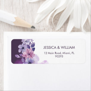 Etiqueta de Endereço de Retorno de Casamento com F