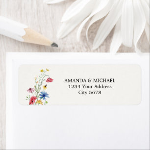 Etiqueta de Endereço de Retorno de Casamento com F