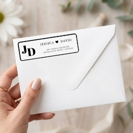 Etiqueta de Endereço de Retorno de Casamento Minim