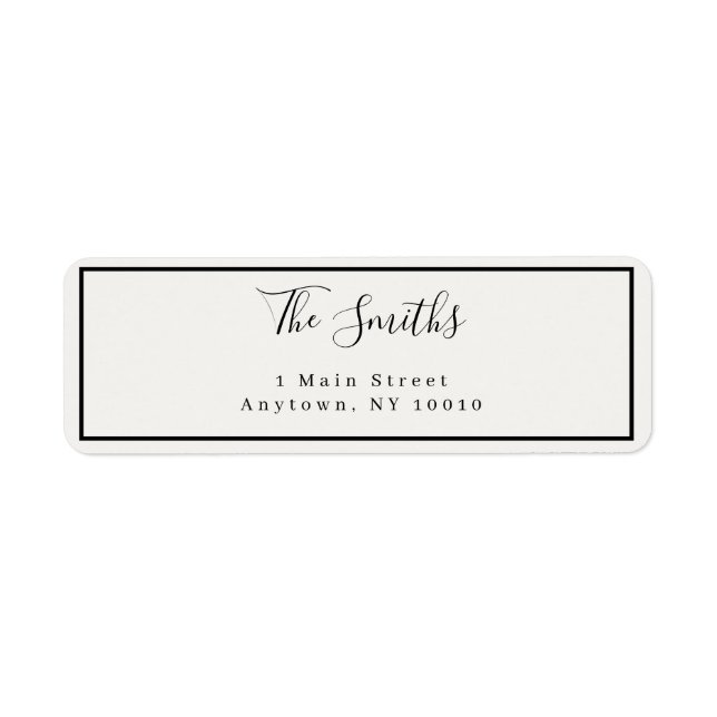 Etiqueta de Endereço de Retorno de Chic Moderno de (Frente)