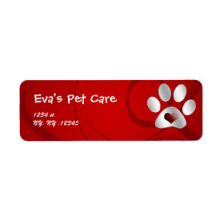 etiqueta de endereço de retorno de cuidados de est