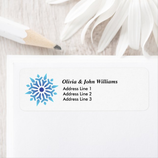 Etiqueta de Endereço de Retorno de Feriado de Neve (Insitu)