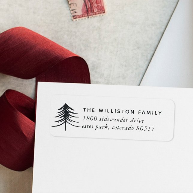 Etiqueta de Endereço de Retorno de Feriado de Pino (Criador carregado)