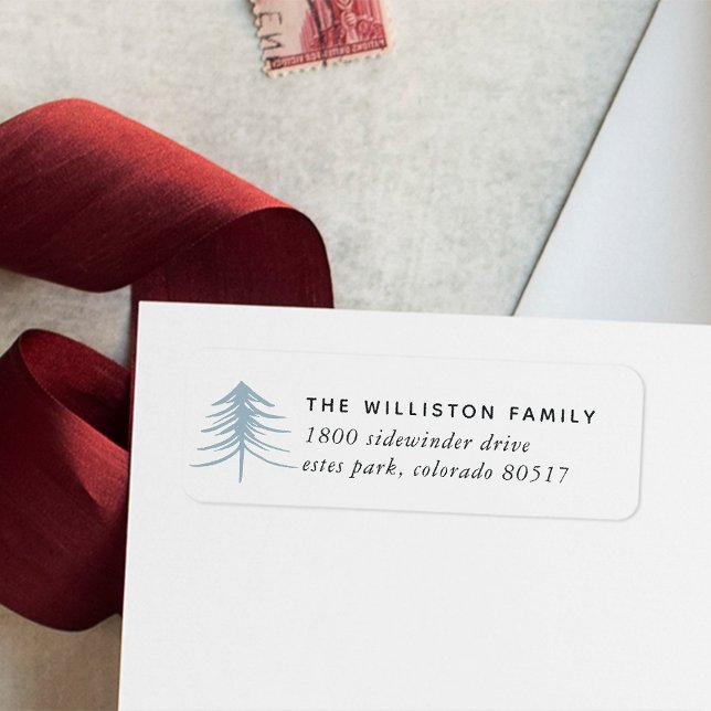 Etiqueta de Endereço de Retorno de Feriado de Pino (Criador carregado)