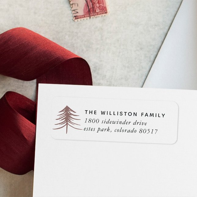 Etiqueta de Endereço de Retorno de Feriado de Pino (Criador carregado)