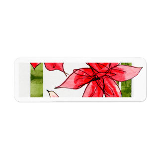 ETIQUETA DE ENDEREÇO DE RETORNO DE FLOR DIVERTIDA