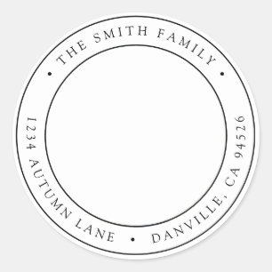 Etiqueta de Endereço de Retorno de Foto Arredondad