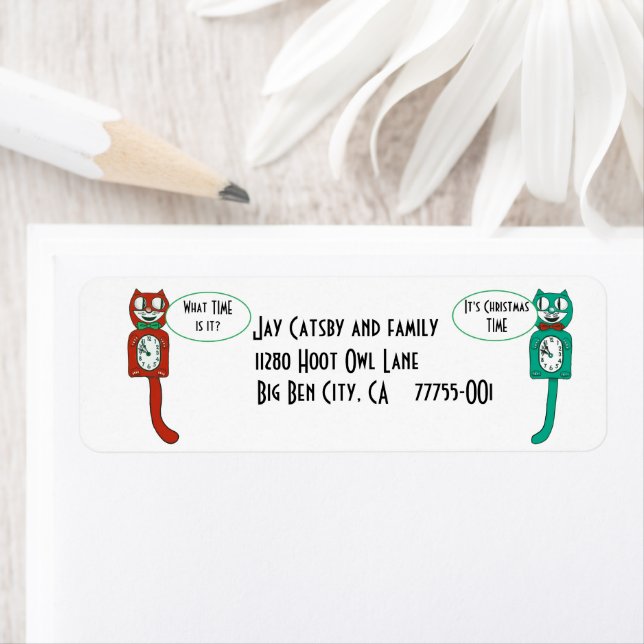 Etiqueta de Endereço de Retorno de Gato de Gato (Insitu)