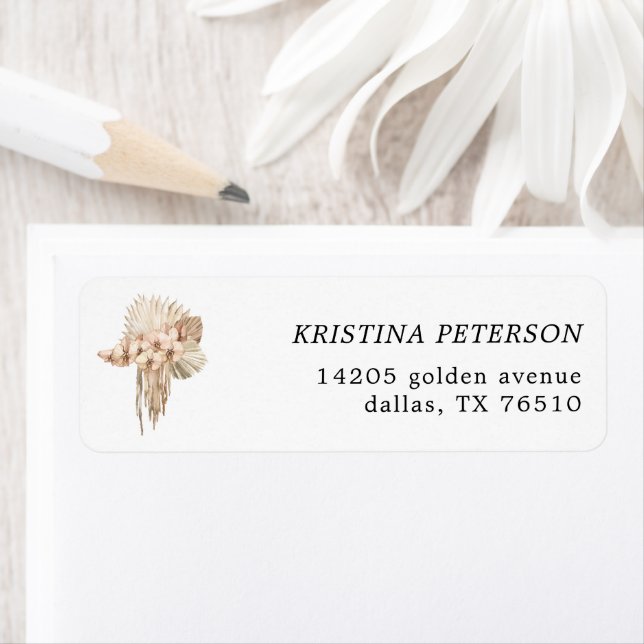 Etiqueta de Endereço de Retorno de Grama das Pampa (Insitu)