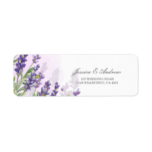Etiqueta de Endereço de Retorno de lavanda Pastel