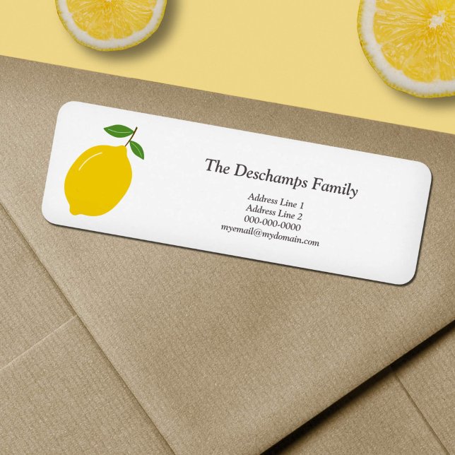 Etiqueta de Endereço de Retorno de Limon (Lemon Return Address Label)