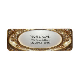Etiqueta de Endereço de Retorno de Moldura Ornamen